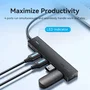 Vention Hub USB Tipo C 3.2 CKCBB 4 Puertos USB A 1 Puerto USB C PD